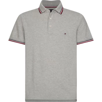 Tommy Hilfiger Core Tipped Slim Polo Shirt - Medium Grey