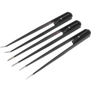 Sealey TWZ001 3 Piece Industrial Tweezer Set