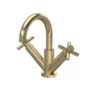 Hudson Reed Tec Crosshead Mono Basin Mixer - Brushed Brass