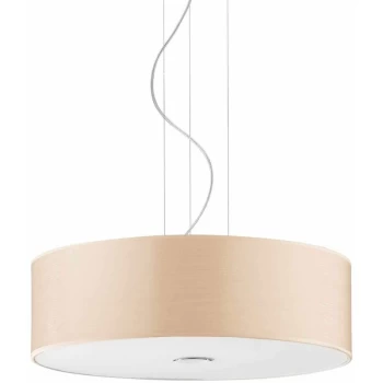 Ideal Lux Lighting - Ideal Lux Woody - 4 Light Medium Round Ceiling Pendant Wood, E27