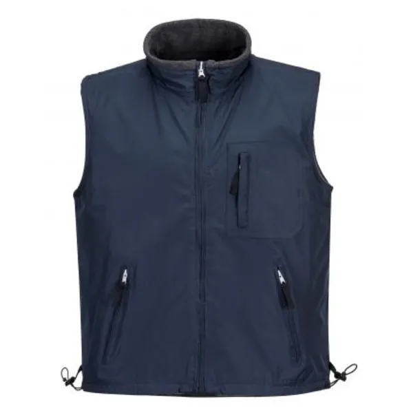 Portwest Mens Fleece Lined Reversible Bodywarmer S418NAR4XL Colour: Navy