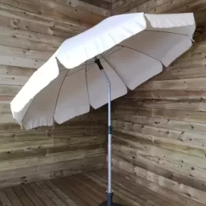 250cm Extending Parasol Umbrella with Tilt Action in Cream for Garden or Patio