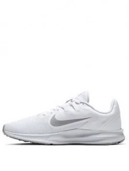 Nike Downshifter 9 - White/Grey, Size 3, Women