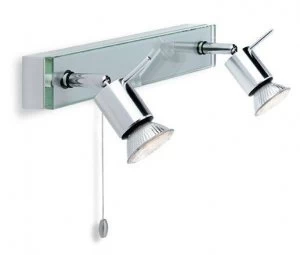 2 Light Switched Spotlights Bar Light Aluminium, Clear Glass, GU10