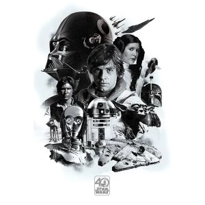 Star Wars 40th Anniversary - Montage Maxi Poster