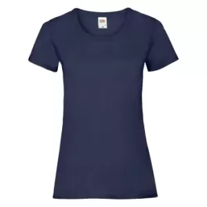 Fruit Of The Loom Ladies/Womens Lady-Fit Valueweight Short Sleeve T-Shirt (Pack Of 5) (S) (Deep Navy)