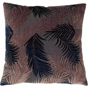 Paoletti Palm Grove Cushion Cover (One Size) (Blush Pink/Navy)