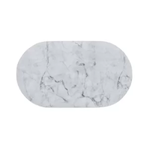 Non-Slip Marble Bath Mat White/Grey