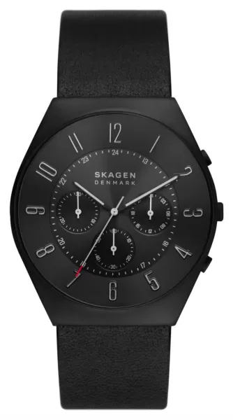 Skagen SKW6843 Mens Grenen Chronograph Black Monochrome Watch