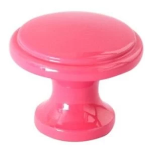 BQ Pink Painted Round Furniture Knob Pack of 1