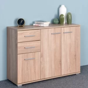 Sideboard Oak 107x75x35cm with 3 Doors 2 Drawers