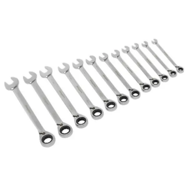 Siegen Reversible Ratchet Combination Spanner Set 12pc Metric