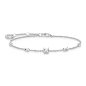 THOMAS SABO Silver Square & Baguette Zirconia Bracelet