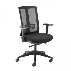 Ronan mesh back operators chair with fixed arms - black