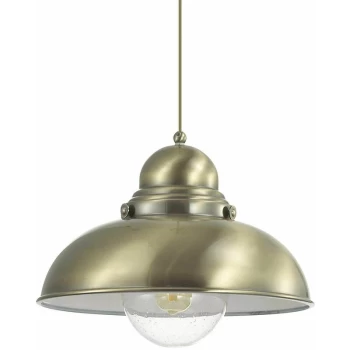 Ideal Lux Lighting - Ideal Lux Sailor - 1 Light Large Dome Ceiling Pendant Bronze, E27