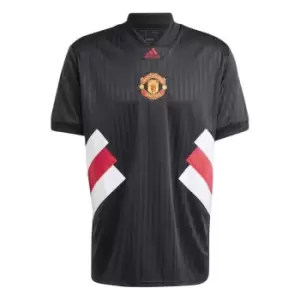 adidas Manchester United FC Icon Retro Shirt Mens - Black