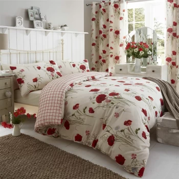 Wild Poppies Reversible Duvet Set