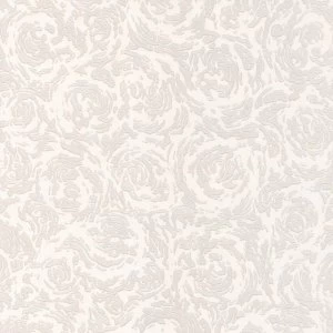 Superfresco Paintables White Swirl Wallpaper - One size