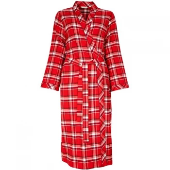 Cyberjammies Long Robe - Burgundy Check