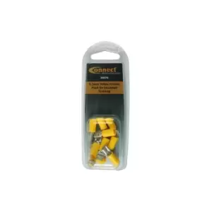 6.3mm Yellow Female Push On Insulated Terminal Pk 10 Connect 36878