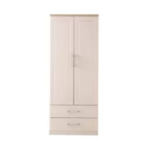 Trent Ready Assembled 2 Door 2 Drawer Wardrobe Kaschmir Ash And Oak