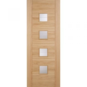 LPD Vancouver Fully Finished Oak Glazed Internal Door - 1981mm x 686mm (78 inch x 27 inch)