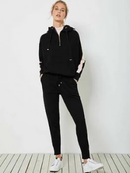 Mint Velvet Zip Hem Knitted Jogger - Black Size M Women