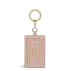 Radley Travel Ticket Keyring - Pink