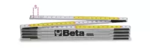 Beta Tools 1690M 2 Metre Folding Rule - Precision Class III - Birch 016900200