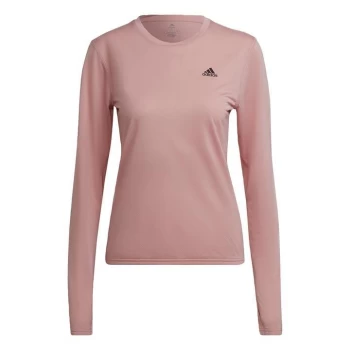 adidas Run Icons Running Long-Sleeve Top Womens - Wonder Mauve