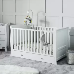 Ickle Bubba Snowdon Classic Cot Bed And Finest Mattress - White