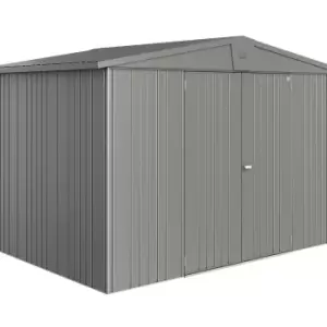 Biohort Europa Metal Garden Shed 10ft3 x 7ft4 Size 5 - Metallic Quartz Grey