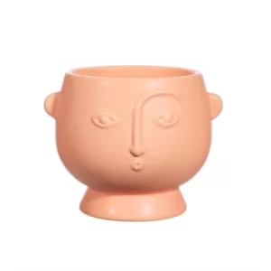 Large Face Planter Matt Pink