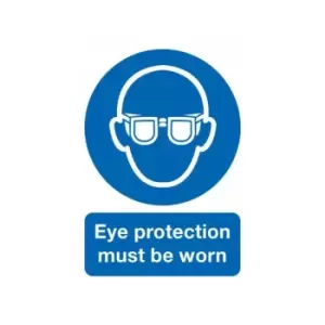 Eye Protection Must Be Worn Sign - Rigid Polypropylene - 420mm x 297mm - FMA01249R - Signs&labels