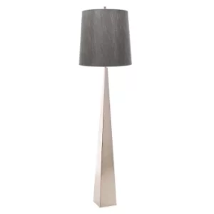 Ascent 1 Light Floor Lamp Polished Nickel, E27