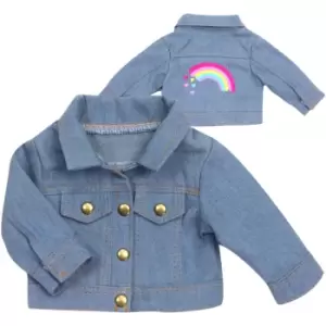 Teamson Kids - Sophia's Teamson by Kids Jean Jacket with Rainbow Graphic for 18 Dolls, Blue