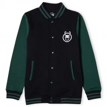 Marvel Loki Logo Unisex Varsity Jacket - Black/Green - L