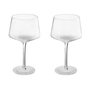 Premier Housewares Set of 2 Tapered Gin Glasses - Clear