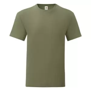 Fruit Of The Loom Mens Iconic T-Shirt (Pack Of 5) (XL) (Classic Olive Green)