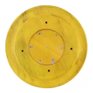 Yellow Round Wooden Incense Plate