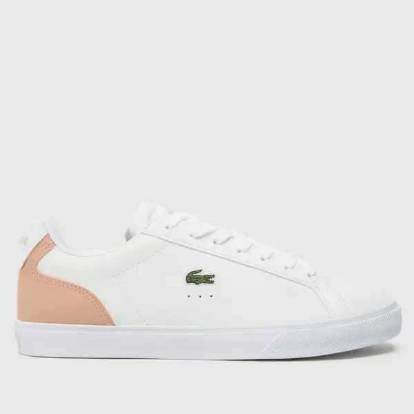 Lacoste lerond pro trainers in white & pink