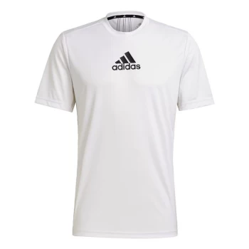 adidas Primeblue Designed To Move Sport 3-Stripes T-Shirt - White / Black