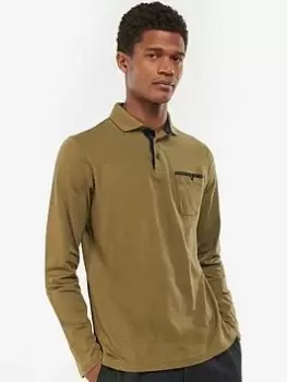 Barbour L/s Corpatch Polo Shirt - Green Size M Men