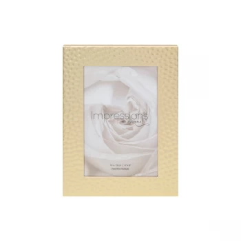 4" x 6" - IMPRESSIONS Hammered Matt Gold Photo Frame