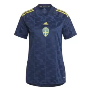 adidas Sweden Euro Away Jersey 2022 Womens - Blue