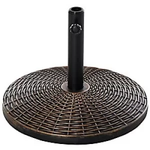 Outsunny Parasol Base 84D-044 Water proof Cement, Metal, HDPE Antique Bronze