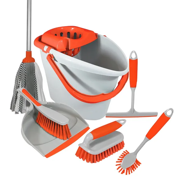 Cleaning Set - 7 Piece - Orange