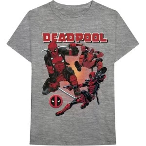 Marvel Comics - Deadpool Collage 1 Mens X-Large T-Shirt - Grey