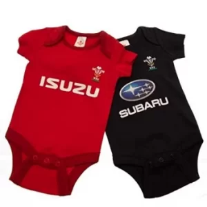 Wales RU 2 Pack Bodysuit 9/12 mths PS