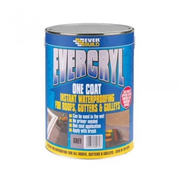 Everbuild Evercryl One Coat Acrylic Waterproof Coating - 20kg Grey